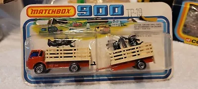 Matchbox Twin Pack 900 TP-19 Cattle Truck And Trailer With Cattle. New Old Stock • $34.99
