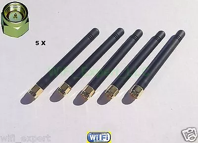 5 X HIGH GAIN 2dBi 900/1800 MHz SMA Male Plug Straight GSM GPRS Antenna 3  USA • $13.99