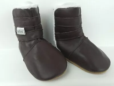 $19.50 • Buy Bobux Size 3-9 M Baby Infant Soft Leather Chocolate Boots Shoes Unisex