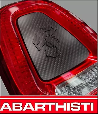 Abarth 595 500 695 Plaque Lights Rear IN 100% Carbon Fiber • $325.06