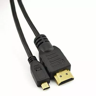 4K High Speed Male HDMI To Male Micro HDMI Cable Ethernet Full Gold 3m • £5.95