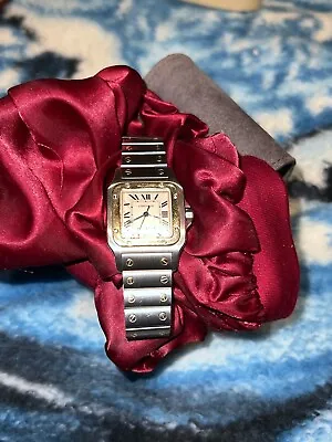 £2999 • Buy Cartier De Santos Stainness Steel & 18ct Yellow Gold  Watch Cert. Original, Used