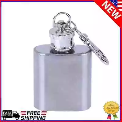 1oz 28ml Portable Mini Stainless Steel Flask Wine Bottle With Keychain • $5.89