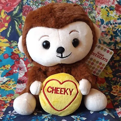 Swizzels 8  Bnwt Cheeky Brown Monkey Love Hearts Soft Toy Plush New • £10