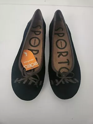 Sporto Brown Flats Bow Sz 9 M Slip On New  • $15