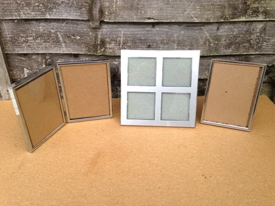 £9.99 • Buy Picture Photo Frames ALL METAL Chrome Silver Frame JOB LOT - 1 X Folding Frame