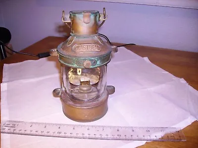 Vintage Nautical MASTHEAD Copper Oil Lamp Tung Woo Hong Kong • $127.99