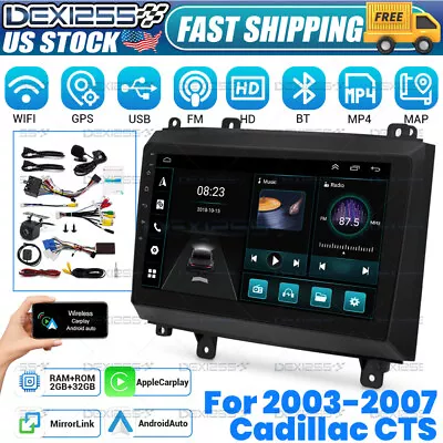 For 2003-2007 Cadillac CTS 10.1  Android 13 Stereo Radio GPS Navi WIFI Player FM • $155.23