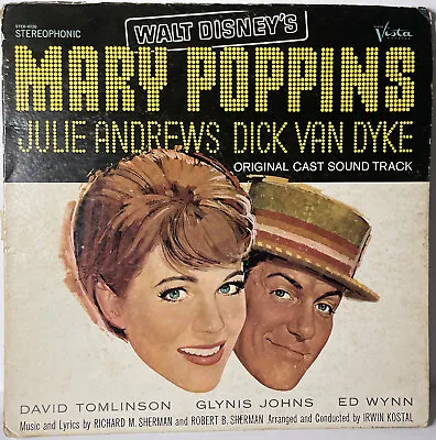 Mary Poppins Original Soundtrack Buena Vista STER-4026 1964 Disney Acceptable • $9.99