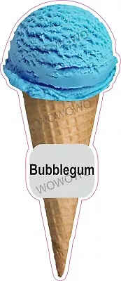 Ice Cream Van Sticker Bubblegum Scoop Cone Waffle Trailer Shop Cafe Decals • £3.95
