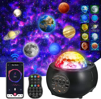 £23.90 • Buy Galaxy Star Projector Light LED Ceiling Starry Night Wave Ocean Space Music Lamp