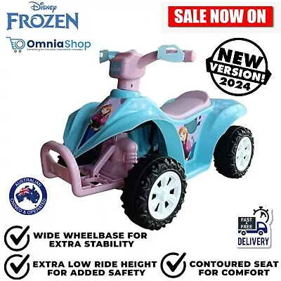 Frozen 2™ Elsa Anna Electric Quad Bike Rechargeable Battery Kids Ride On Toy Car • $119.97