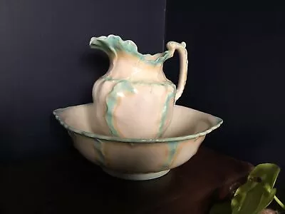 Vintage Victorian Style Large Ceramic Wash Stand Jug & Bowl Set #6998 • £54.99