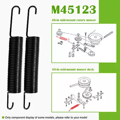 2Pcs Mower Deck Idler Tightener Spring M45123 For John Deere 312 314 RX75 RX95 • $25.99