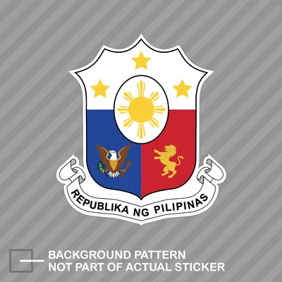 $21.96 • Buy Filipino Coat Of Arms Sticker Decal Vinyl Philippines Flag PHL PH