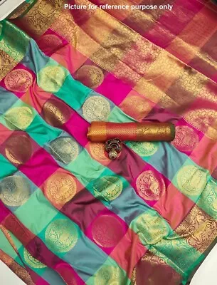 Indian Multicoloured Soft Silk Saree #SHC 008 / Sari / Salwar / Bollywood Dress • $140