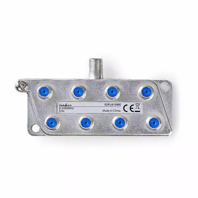 8 Way F Type Screw Connector Virgin Sky BOX TV Satellite Y Splitter With DC Pass • £12.92