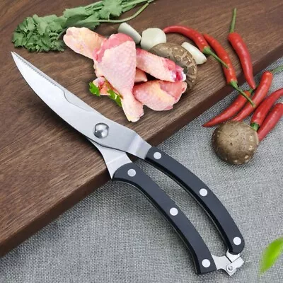 Kitchen Shears Chicken Poultry Scissors Heavy Duty Stainless Steel Ultra Sharp • $9.80