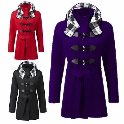 £22.99 • Buy Womens Hooded Coat Ladies Plus Size Belted Fleece Parka Style Winter Jacket New