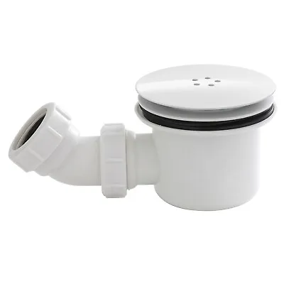 Nuie Fast Flow Vented 90mm Shower Tray Waste Trap White Modern Bathroom ABS • £12.95