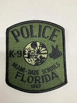 Subdued K9 K-9 No Miami Dade Schools Police State Florida FL Green NEW • $7.79