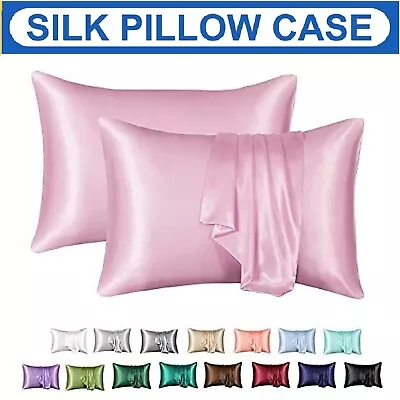 Mulberry Silk Pillowcases Both Side Standard Pillow Case Slip Protector Covers • $25.99