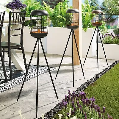 Luxform Solar Tripod Lighthouse LED Garden Stylish Design Lighting • £29.99