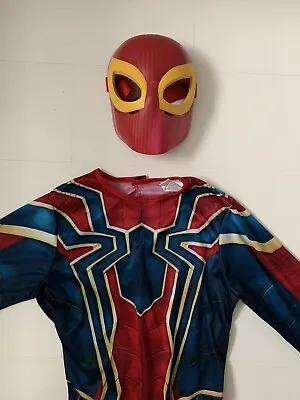 Iron Spider Costume Avengers Endgame Age 10-12 Fancy Dress Iron Man Spiderman • £14.99