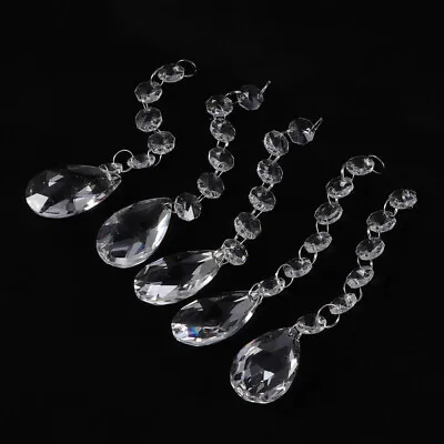  10PCS Crystal Pendant Pendant Lamp Pendant Glass Bead Chain For Home Hotel Bar • £14.35