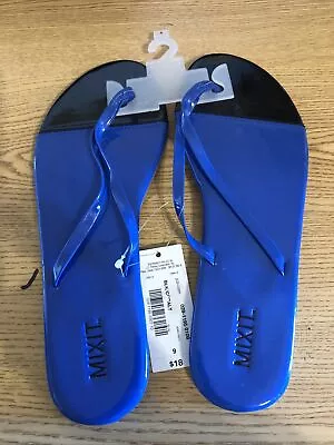 Mixit 9 Women’s Sandals Flip Flop Shoes Blue Retail $18 (apt-1073) • $7.16