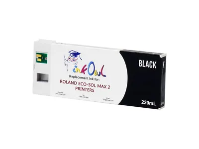 220ml InkOwl BLACK Compatible Cartridge For Roland ECO-SOL MAX 2 (ESL4-BK) • $49.95