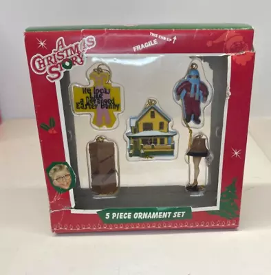 A Christmas Story Kcare 5 Piece Ornament Set Leg Lamp Deranged Bunny 2011 New • $18