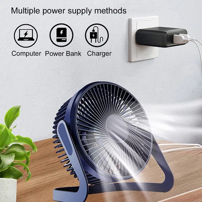£6.39 • Buy Mini Portable 5'' Fan USB Desk Table Fan Personal Small Air Circulator Quiet UK