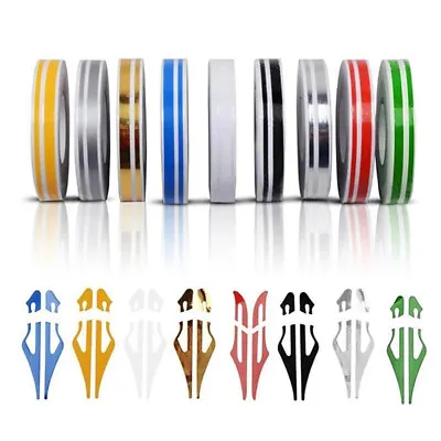 1/2  Roll Vinyl Pinstriping Pin Stripe Double Line Car Tape Decal Stickers 12mm • $7.59