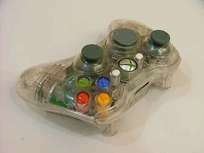 White Custom Crystal Clear Wireless Controller Shell Case For XBox 360 Pad • £99