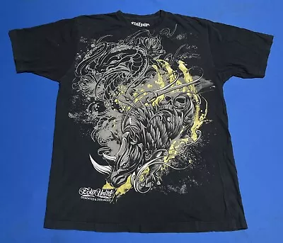 Ecko Unltd MMA T Shirt Skull Rhino Grunge Y2K Skater Goth Double Sided Black XL • $45.99