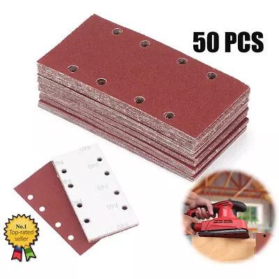 £10.89 • Buy 50 PCS Sanding Sheets Hook & Loop Sanding Pads Sander Paper For Orbital Sanders