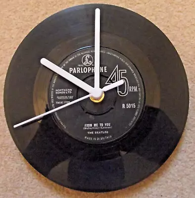 THE BEATLES  FROM ME TO YOU    7  Wall Clock UPCYCLED VINYL • £12