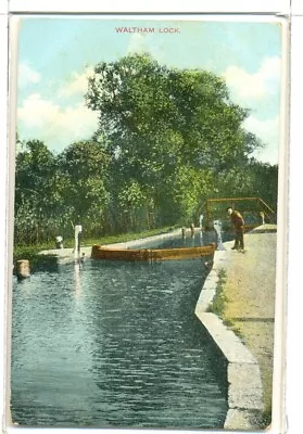 Postcard Waltham Lock River Lee Waltham Cross Posted 1910 Martin • £1.85