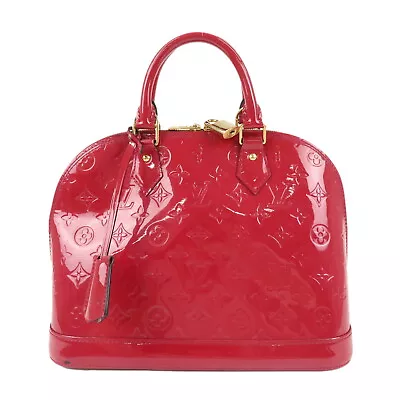 Auth Louis Vuitton Monogram Vernis Alma PM Hand Bag Rose Indien M91770 Used • $762