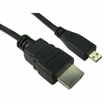 Micro HDMI Cable Standard HDMI To Micro Lead Type A To Type D 1m 1.5m 2m 3m 5m • £3.99