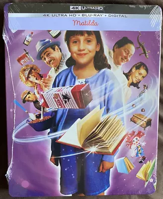 Matilda 4K Steelbook (4k UHD + Blu-ray + Digital Code) Brand New!!! • $29