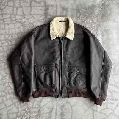 1970s Shearling Military Style Bomber Jacket • $300