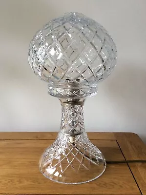 £124.99 • Buy Vintage Cut Crystal Glass Table Lamp Mushroom Dome Globe