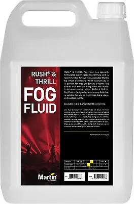 5L Rush & Thrill Fog / Smoke Fluid Liquid For Fog Machines DJ Party Club Stage • £39.99