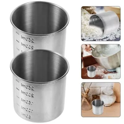 250/350ML Stainless Steel Measuring Cup With Scale Rustproof Rice Container~ • £4.97