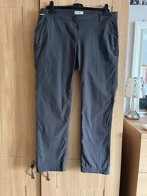 Womens Craghoppers Kiwi Pro Stretch Casual Walking Golf Trousers Grey Size 12s • £21.50