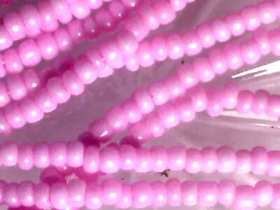 Vtg 1 HANK MATSUNO LIGHT PINK ROUND SEED BEADS JAPAN #070517j • $8.40