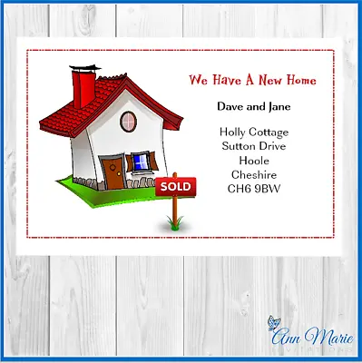 10 Personalised We Have Moved/new House/change Address Cards With Envelopes  • £5.50