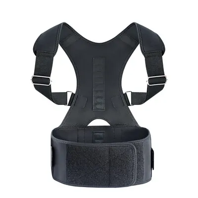 Magnetic Posture Corrector Back Brace Shoulder Straightener Lumbar Support Belt • $11.89